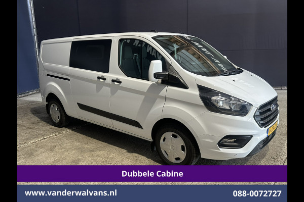 Ford Transit Custom 2.0 TDCI 131pk L2H1 Dubbele Cabine Euro6 Airco | 6-Zits | Cruisecontrol | 2550kg Trekhaak Verwarmde voorruit, Parkeersensoren