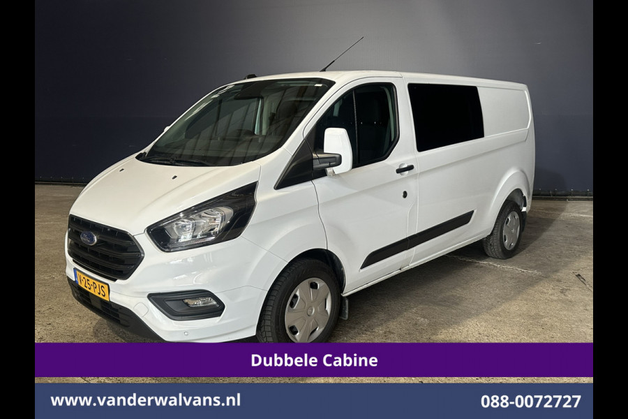 Ford Transit Custom 2.0 TDCI 131pk L2H1 Dubbele Cabine Euro6 Airco | 6-Zits | Cruisecontrol | 2550kg Trekhaak Verwarmde voorruit, Parkeersensoren
