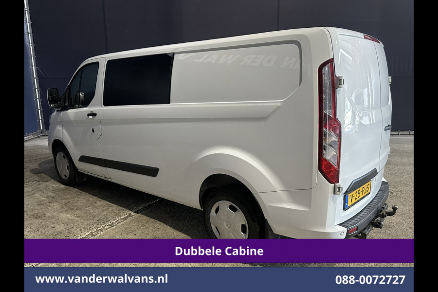 Ford Transit Custom 2.0 TDCI 131pk L2H1 Dubbele Cabine Euro6 Airco | 6-Zits | Cruisecontrol | 2550kg Trekhaak Verwarmde voorruit, Parkeersensoren