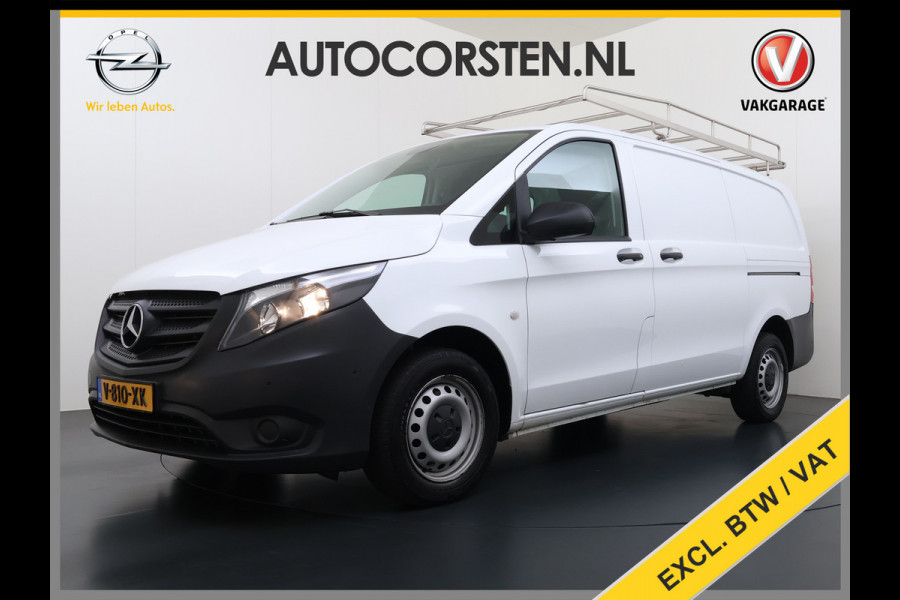 Mercedes-Benz Vito 114CDI Automaat Lang 2X Schuifdeur Trekhaak Imperiaal Navi Camera Cruise Control Airco Bluetooth Pdc Euro 6 Betonplex Vloer Wandbetimmering 1e Eigenaar Origineel Nederlandse Auto