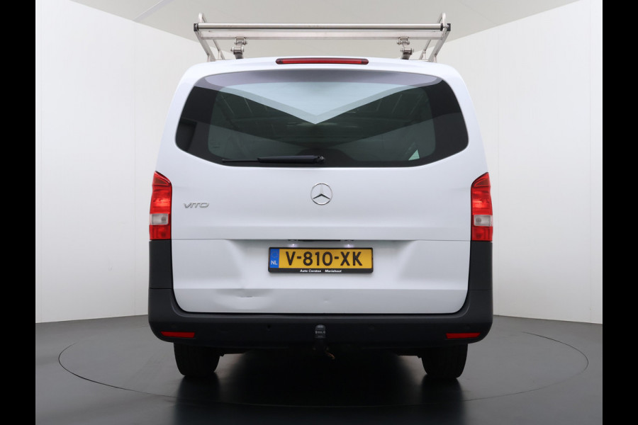 Mercedes-Benz Vito 114CDI Automaat Lang 2X Schuifdeur Trekhaak Imperiaal Navi Camera Cruise Control Airco Bluetooth Pdc Euro 6 Betonplex Vloer Wandbetimmering 1e Eigenaar Origineel Nederlandse Auto