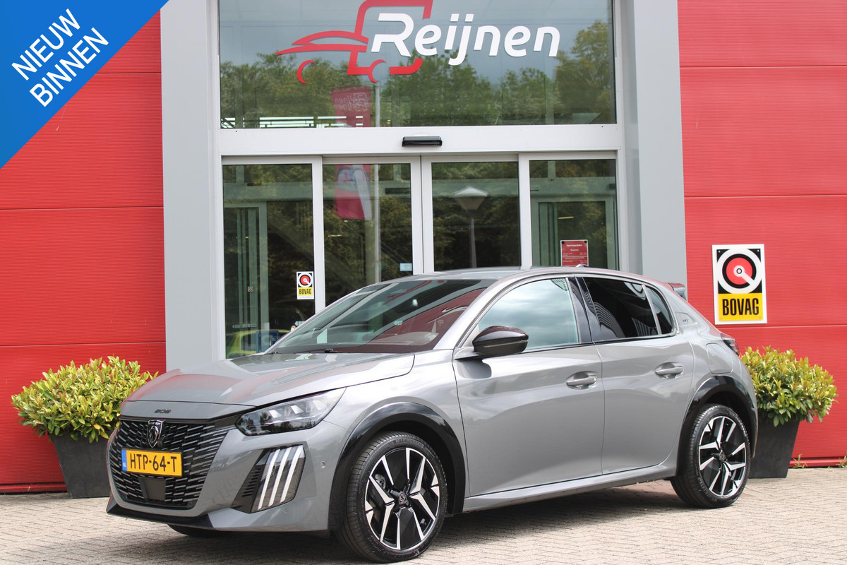 Peugeot 208 1.2 Hybrid 145PK AUTOMAAT GT | CAMERA VOOR + ACHTER | NAVIGATIE | DRAADLOZE APPLE CARPLAY/ANDROID AUTO | FULL LED KOPLAMPEN | LICHTMETALEN VELGEN 17" | DODEHOEK DETECTIE | DRAADLOZE TELEFOONLADER | KEYLESS ENTRY/START | DAB+ RADIO | ADAPTIVE CRUISE CONTROL |