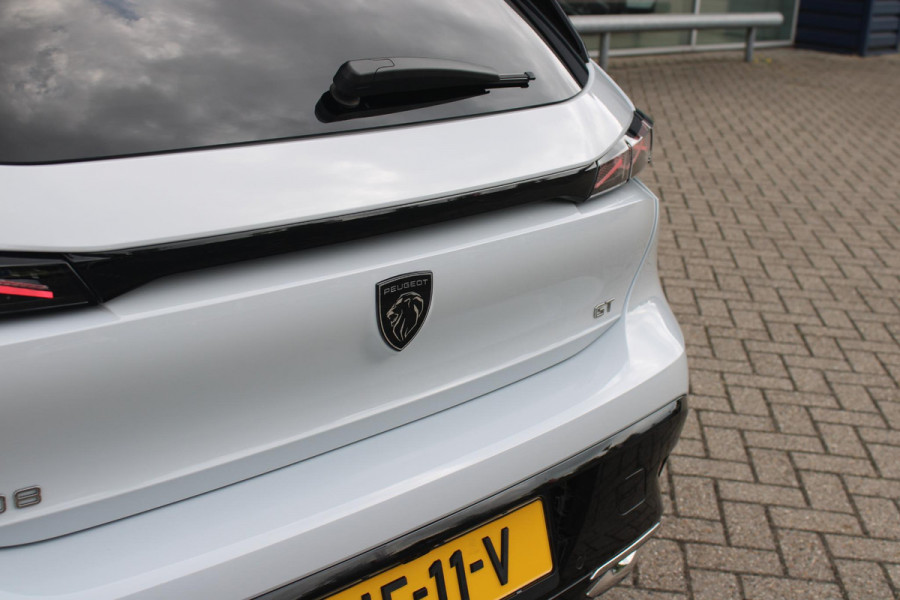 Peugeot 308 1.2 Hybrid 145PK AUTOMAAT GT | PANORAMA SCHUIF/KANTEL DAK | AFNEEMBARE TREKHAAK | NAVIGATIE | SENSATION PACK: FOCAL HIFI SYSTEM (PREMIUM HIFI SYSTEEM MET 10 SPEAKERS)/DRAADLOZE TELEFOONLADER | 360° VISION & DRIVE ASSIST PLUS PACK: ACHTERUITRIJCAMERA 360° VISEOPARK 3 (4 CAMERA'S)/PARKEERHULP VOOR EN ACHTER/ANTI DIEFSTAL ALARM/PEUGEOT i-COCKPIT MET CONFIGUREERBAAR 3D-INSTRUMENTENPANEEL/CLEAN CABIN | ALCANTARA EXECUTIVE PACK: BEKLEDING ALCANTARA/KUNSTLEDER INCL. ELEKTRISCH BEDIENBARE AGR STOEL EN MASSAGE OP BEIDE VOORSTOELEN | 18" LICHTMETALEN VELGEN "PORTLAND" | NAVIGATI