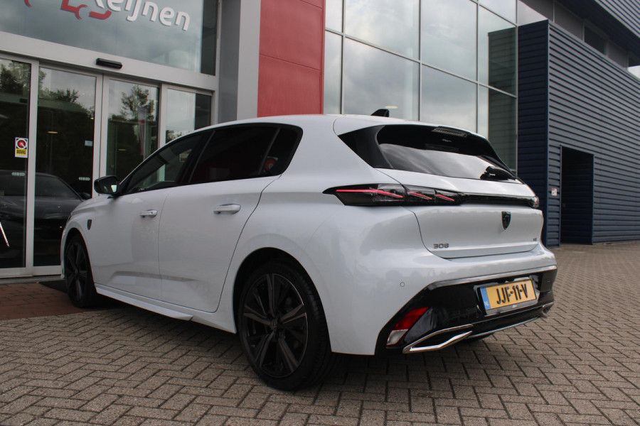 Peugeot 308 1.2 Hybrid 145PK AUTOMAAT GT | PANORAMA SCHUIF/KANTEL DAK | AFNEEMBARE TREKHAAK | NAVIGATIE | SENSATION PACK: FOCAL HIFI SYSTEM (PREMIUM HIFI SYSTEEM MET 10 SPEAKERS)/DRAADLOZE TELEFOONLADER | 360° VISION & DRIVE ASSIST PLUS PACK: ACHTERUITRIJCAMERA 360° VISEOPARK 3 (4 CAMERA'S)/PARKEERHULP VOOR EN ACHTER/ANTI DIEFSTAL ALARM/PEUGEOT i-COCKPIT MET CONFIGUREERBAAR 3D-INSTRUMENTENPANEEL/CLEAN CABIN | ALCANTARA EXECUTIVE PACK: BEKLEDING ALCANTARA/KUNSTLEDER INCL. ELEKTRISCH BEDIENBARE AGR STOEL EN MASSAGE OP BEIDE VOORSTOELEN | 18" LICHTMETALEN VELGEN "PORTLAND" | NAVIGATI