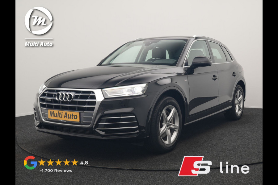 Audi Q5 50 TFSI e Quattro S Line PHEV 300pk Dealer O.H. | Trekhaak Af Fabriek | Luchtvering | Alcantara Sportstoelen Verwarmd | Cruise Control | Navigatie Plus | DAB | LED Koplampen | 18"L.M | Plug In Hybrid |