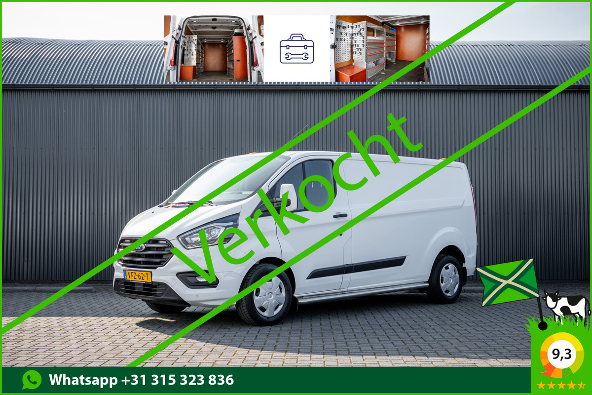 Ford Transit Custom 2.0 EcoBlue L2H1 | 130PK | Volledig Ingericht | LED | Cruise | PDC | Airco | Trekhaak
