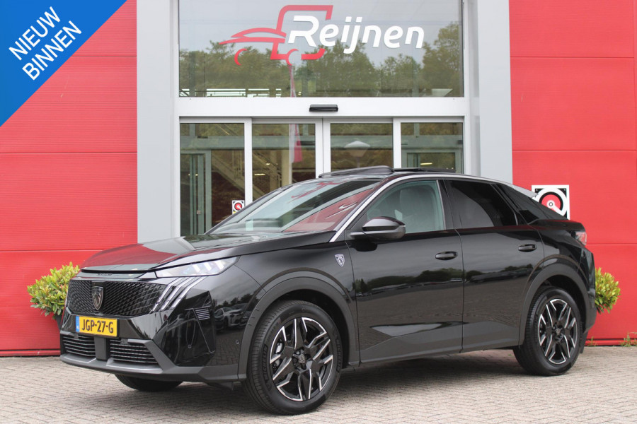 Peugeot 3008 1.2 Hybrid 145PK AUTOMAAT GT | PANORAMA SCHUIF/KANTEL DAK MET CLEAN CABIN | 360° VISION & DRIVE ASSIST PLUS PACK: ANTI DIEFSTAL ALARM MET SUPERVERGRENDELING/VISEOPARK 360° HD CAMERA'S/BUITENSPIEGELS MET KANTELFUNCTIE/DRIVE ASSIST 2.0 (SEMI AUTONOOM RIJDEN)/LANE POSITIONING ASSIST/SEMI AUTOMATED LANE CHANGE ASSIST/REAR CROSS TRAFFIC ALERT/DODEHOEK DETECTIE | ALCANTARA EXECUTIVE INTERIOR: BEKLEDING ALCANTARA/KUNSTLEDER AFGEWERKT MET STIKSELS/AGR BESTUUDERSSTOEL EN PASSAGIERSSTOEL ELEKTRISCH VERSTELBAAR MET GEHEUGENFUNCTIE OP DE BESTUUDERSSTOEL/VERWARMBARE VOORSTOELEN MET