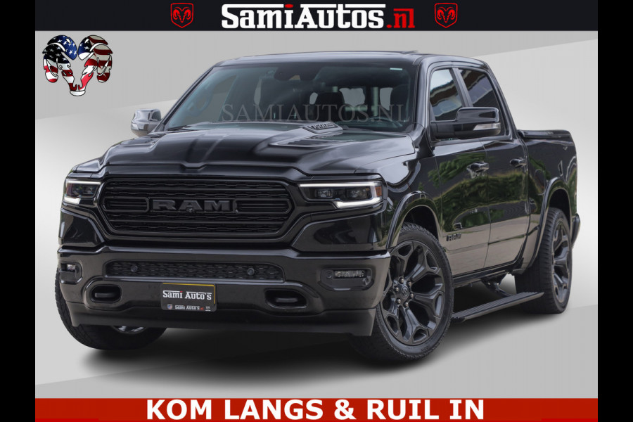 Dodge Ram 1500 LIMITED NIGHT | BOM VOL | HUD | MWK | LUCHTVERING | PANODAK | 5.7 V8 HEMI 402PK | DC | DUBBELE CABINE | 5 PERSOONS | GRIJSKENTEKEN PICK UP | DASHCAM | ALARM | OPEN UITLAAT KLEP | | De specialist in Amerikaanse pick‑ups in Nederland en Europa.