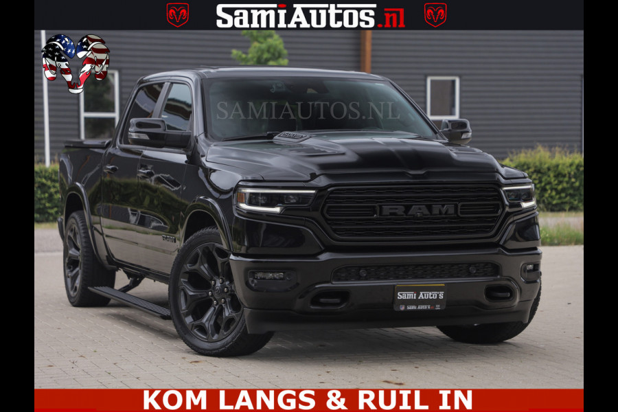 Dodge Ram 1500 LIMITED NIGHT | BOM VOL | HUD | MWK | LUCHTVERING | PANODAK | 5.7 V8 HEMI 402PK | DC | DUBBELE CABINE | 5 PERSOONS | GRIJSKENTEKEN PICK UP | DASHCAM | ALARM | OPEN UITLAAT KLEP | | De specialist in Amerikaanse pick‑ups in Nederland en Europa.