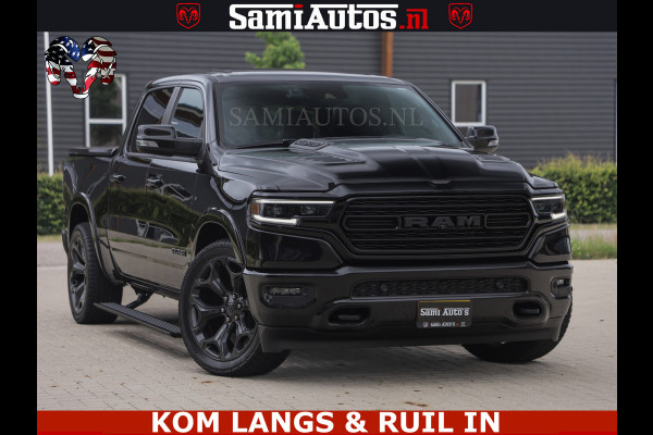 Dodge Ram 1500 LIMITED NIGHT | BOM VOL | HUD | MWK | LUCHTVERING | PANODAK | 5.7 V8 HEMI 402PK | DC | DUBBELE CABINE | 5 PERSOONS | GRIJSKENTEKEN PICK UP | DASHCAM | ALARM | OPEN UITLAAT KLEP | | De specialist in Amerikaanse pick‑ups in Nederland en Europa.