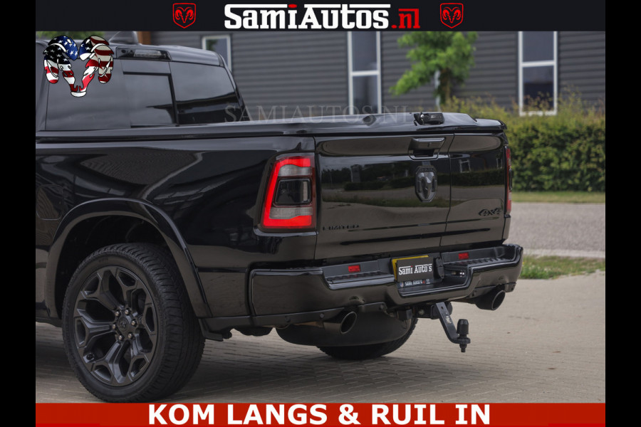 Dodge Ram 1500 LIMITED NIGHT | BOM VOL | HUD | MWK | LUCHTVERING | PANODAK | 5.7 V8 HEMI 402PK | DC | DUBBELE CABINE | 5 PERSOONS | GRIJSKENTEKEN PICK UP | DASHCAM | ALARM | OPEN UITLAAT KLEP | | De specialist in Amerikaanse pick‑ups in Nederland en Europa.