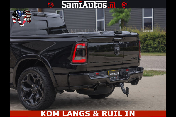 Dodge Ram 1500 LIMITED NIGHT | BOM VOL | HUD | MWK | LUCHTVERING | PANODAK | 5.7 V8 HEMI 402PK | DC | DUBBELE CABINE | 5 PERSOONS | GRIJSKENTEKEN PICK UP | DASHCAM | ALARM | OPEN UITLAAT KLEP | | De specialist in Amerikaanse pick‑ups in Nederland en Europa.