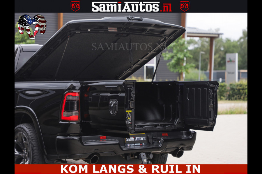 Dodge Ram 1500 LIMITED NIGHT | BOM VOL | HUD | MWK | LUCHTVERING | PANODAK | 5.7 V8 HEMI 402PK | DC | DUBBELE CABINE | 5 PERSOONS | GRIJSKENTEKEN PICK UP | DASHCAM | ALARM | OPEN UITLAAT KLEP | | De specialist in Amerikaanse pick‑ups in Nederland en Europa.