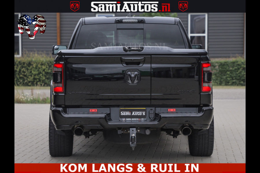 Dodge Ram 1500 LIMITED NIGHT | BOM VOL | HUD | MWK | LUCHTVERING | PANODAK | 5.7 V8 HEMI 402PK | DC | DUBBELE CABINE | 5 PERSOONS | GRIJSKENTEKEN PICK UP | DASHCAM | ALARM | OPEN UITLAAT KLEP | | De specialist in Amerikaanse pick‑ups in Nederland en Europa.