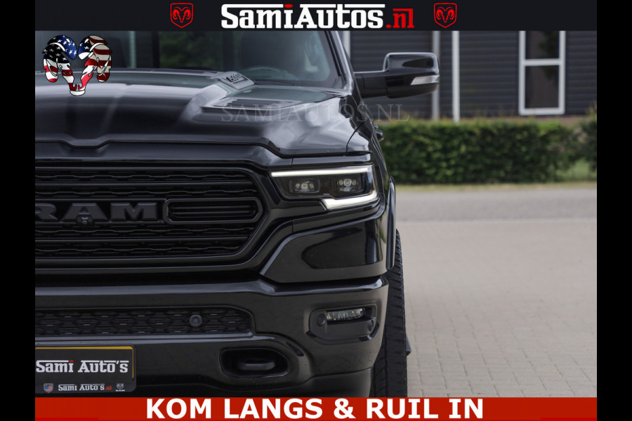 Dodge Ram 1500 LIMITED NIGHT | BOM VOL | HUD | MWK | LUCHTVERING | PANODAK | 5.7 V8 HEMI 402PK | DC | DUBBELE CABINE | 5 PERSOONS | GRIJSKENTEKEN PICK UP | DASHCAM | ALARM | OPEN UITLAAT KLEP | | De specialist in Amerikaanse pick‑ups in Nederland en Europa.