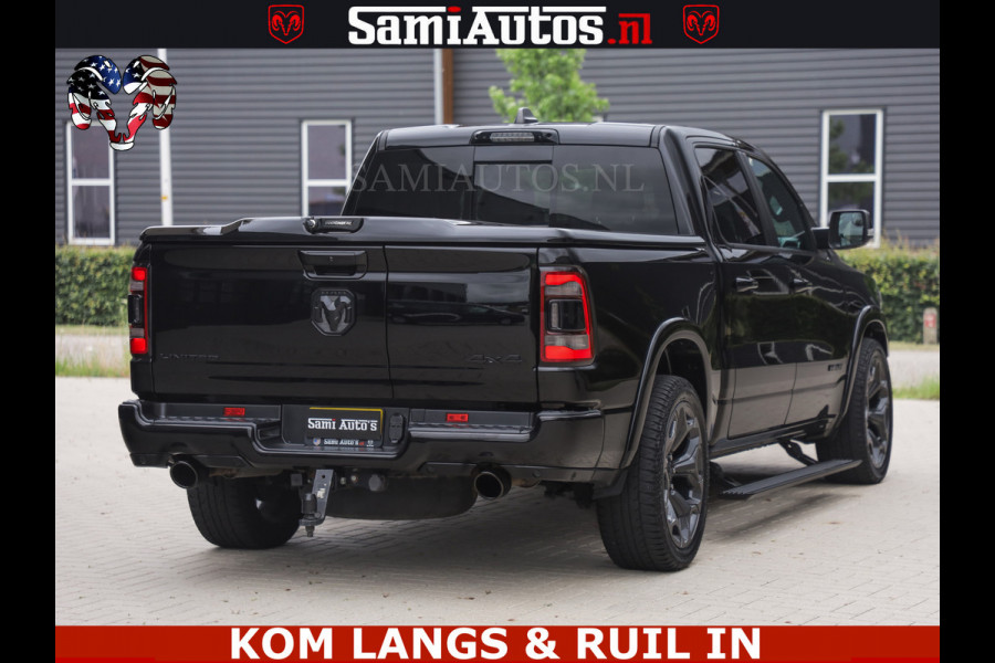 Dodge Ram 1500 LIMITED NIGHT | BOM VOL | HUD | MWK | LUCHTVERING | PANODAK | 5.7 V8 HEMI 402PK | DC | DUBBELE CABINE | 5 PERSOONS | GRIJSKENTEKEN PICK UP | DASHCAM | ALARM | OPEN UITLAAT KLEP | | De specialist in Amerikaanse pick‑ups in Nederland en Europa.