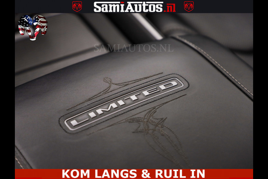 Dodge Ram 1500 LIMITED NIGHT | BOM VOL | HUD | MWK | LUCHTVERING | PANODAK | 5.7 V8 HEMI 402PK | DC | DUBBELE CABINE | 5 PERSOONS | GRIJSKENTEKEN PICK UP | DASHCAM | ALARM | OPEN UITLAAT KLEP | | De specialist in Amerikaanse pick‑ups in Nederland en Europa.