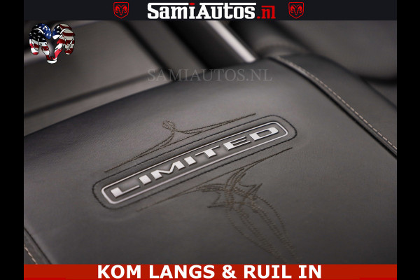 Dodge Ram 1500 LIMITED NIGHT | BOM VOL | HUD | MWK | LUCHTVERING | PANODAK | 5.7 V8 HEMI 402PK | DC | DUBBELE CABINE | 5 PERSOONS | GRIJSKENTEKEN PICK UP | DASHCAM | ALARM | OPEN UITLAAT KLEP | | De specialist in Amerikaanse pick‑ups in Nederland en Europa.