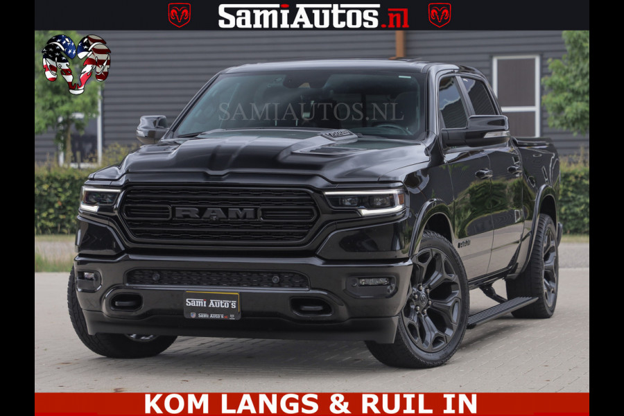 Dodge Ram 1500 LIMITED NIGHT | BOM VOL | HUD | MWK | LUCHTVERING | PANODAK | 5.7 V8 HEMI 402PK | DC | DUBBELE CABINE | 5 PERSOONS | GRIJSKENTEKEN PICK UP | DASHCAM | ALARM | OPEN UITLAAT KLEP | | De specialist in Amerikaanse pick‑ups in Nederland en Europa.