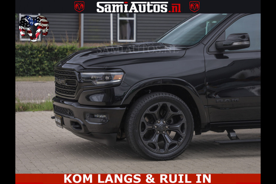 Dodge Ram 1500 LIMITED NIGHT | BOM VOL | HUD | MWK | LUCHTVERING | PANODAK | 5.7 V8 HEMI 402PK | DC | DUBBELE CABINE | 5 PERSOONS | GRIJSKENTEKEN PICK UP | DASHCAM | ALARM | OPEN UITLAAT KLEP | | De specialist in Amerikaanse pick‑ups in Nederland en Europa.