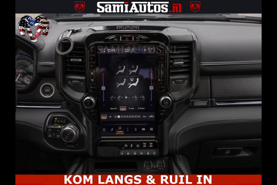 Dodge Ram 1500 LIMITED NIGHT | BOM VOL | HUD | MWK | LUCHTVERING | PANODAK | 5.7 V8 HEMI 402PK | DC | DUBBELE CABINE | 5 PERSOONS | GRIJSKENTEKEN PICK UP | DASHCAM | ALARM | OPEN UITLAAT KLEP | | De specialist in Amerikaanse pick‑ups in Nederland en Europa.
