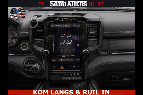 Dodge Ram 1500 LIMITED NIGHT | BOM VOL | HUD | MWK | LUCHTVERING | PANODAK | 5.7 V8 HEMI 402PK | DC | DUBBELE CABINE | 5 PERSOONS | GRIJSKENTEKEN PICK UP | DASHCAM | ALARM | OPEN UITLAAT KLEP | | De specialist in Amerikaanse pick‑ups in Nederland en Europa.