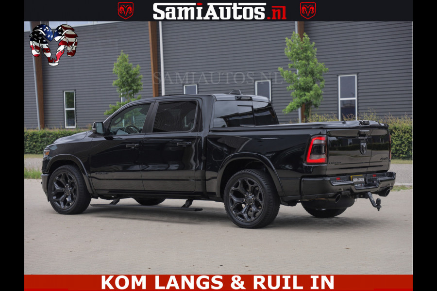 Dodge Ram 1500 LIMITED NIGHT | BOM VOL | HUD | MWK | LUCHTVERING | PANODAK | 5.7 V8 HEMI 402PK | DC | DUBBELE CABINE | 5 PERSOONS | GRIJSKENTEKEN PICK UP | DASHCAM | ALARM | OPEN UITLAAT KLEP | | De specialist in Amerikaanse pick‑ups in Nederland en Europa.