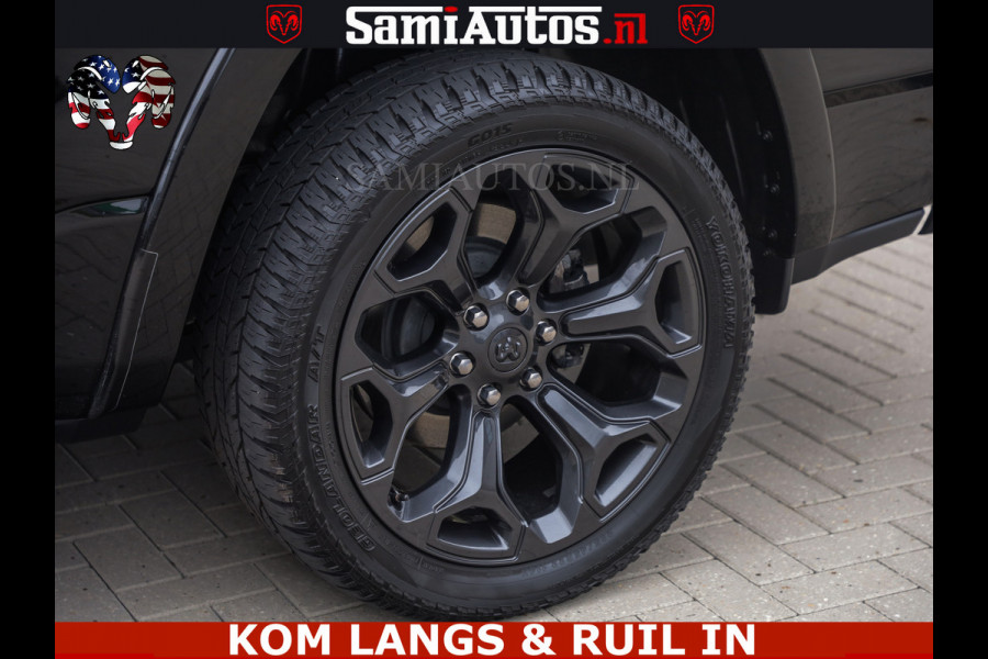 Dodge Ram 1500 LIMITED NIGHT | BOM VOL | HUD | MWK | LUCHTVERING | PANODAK | 5.7 V8 HEMI 402PK | DC | DUBBELE CABINE | 5 PERSOONS | GRIJSKENTEKEN PICK UP | DASHCAM | ALARM | OPEN UITLAAT KLEP | | De specialist in Amerikaanse pick‑ups in Nederland en Europa.