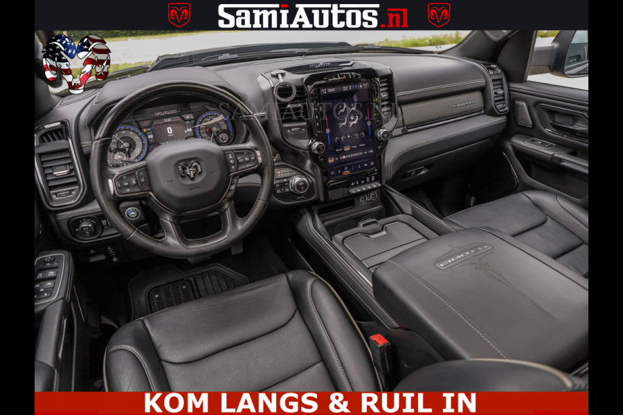 Dodge Ram 1500 LIMITED NIGHT | BOM VOL | HUD | MWK | LUCHTVERING | PANODAK | 5.7 V8 HEMI 402PK | DC | DUBBELE CABINE | 5 PERSOONS | GRIJSKENTEKEN PICK UP | DASHCAM | ALARM | OPEN UITLAAT KLEP | | De specialist in Amerikaanse pick‑ups in Nederland en Europa.