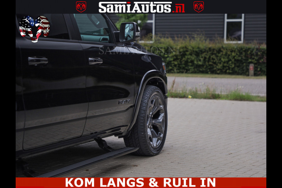 Dodge Ram 1500 LIMITED NIGHT | BOM VOL | HUD | MWK | LUCHTVERING | PANODAK | 5.7 V8 HEMI 402PK | DC | DUBBELE CABINE | 5 PERSOONS | GRIJSKENTEKEN PICK UP | DASHCAM | ALARM | OPEN UITLAAT KLEP | | De specialist in Amerikaanse pick‑ups in Nederland en Europa.