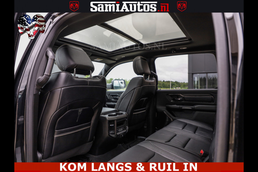 Dodge Ram 1500 LIMITED NIGHT | BOM VOL | HUD | MWK | LUCHTVERING | PANODAK | 5.7 V8 HEMI 402PK | DC | DUBBELE CABINE | 5 PERSOONS | GRIJSKENTEKEN PICK UP | DASHCAM | ALARM | OPEN UITLAAT KLEP | | De specialist in Amerikaanse pick‑ups in Nederland en Europa.