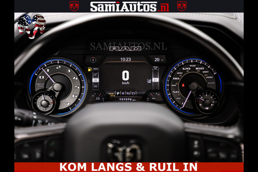 Dodge Ram 1500 LIMITED NIGHT | BOM VOL | HUD | MWK | LUCHTVERING | PANODAK | 5.7 V8 HEMI 402PK | DC | DUBBELE CABINE | 5 PERSOONS | GRIJSKENTEKEN PICK UP | DASHCAM | ALARM | OPEN UITLAAT KLEP | | De specialist in Amerikaanse pick‑ups in Nederland en Europa.