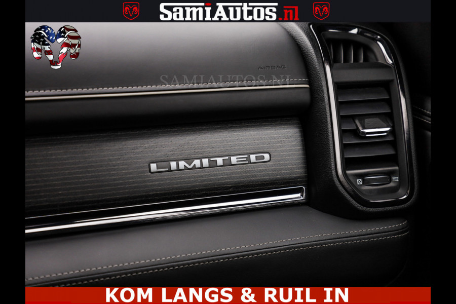 Dodge Ram 1500 LIMITED NIGHT | BOM VOL | HUD | MWK | LUCHTVERING | PANODAK | 5.7 V8 HEMI 402PK | DC | DUBBELE CABINE | 5 PERSOONS | GRIJSKENTEKEN PICK UP | DASHCAM | ALARM | OPEN UITLAAT KLEP | | De specialist in Amerikaanse pick‑ups in Nederland en Europa.
