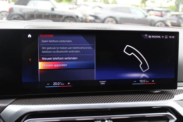 BMW i4 M50 High Executive 84 kWh / SoH 96,6% / 360Camera / Head-up / Leder / Harman Kardon / Carbon intr.+extr. / 19'' / CarPlay / Stoelverwarming / Dodehoek / DAB / Cruise Control Adaptief