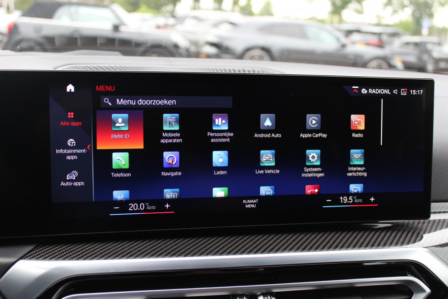 BMW i4 M50 High Executive 84 kWh / SoH 96,6% / 360Camera / Head-up / Leder / Harman Kardon / Carbon intr.+extr. / 19'' / CarPlay / Stoelverwarming / Dodehoek / DAB / Cruise Control Adaptief