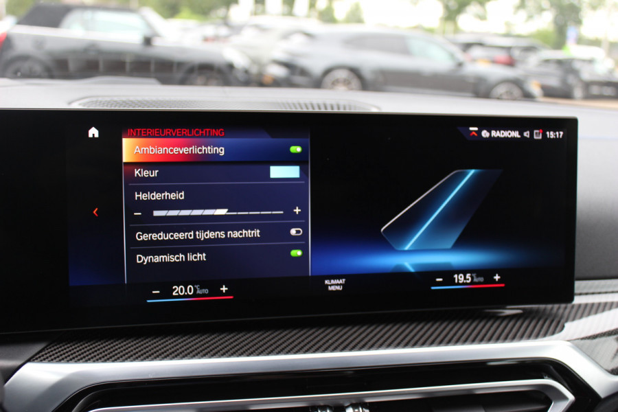 BMW i4 M50 High Executive 84 kWh / SoH 96,6% / 360Camera / Head-up / Leder / Harman Kardon / Carbon intr.+extr. / 19'' / CarPlay / Stoelverwarming / Dodehoek / DAB / Cruise Control Adaptief