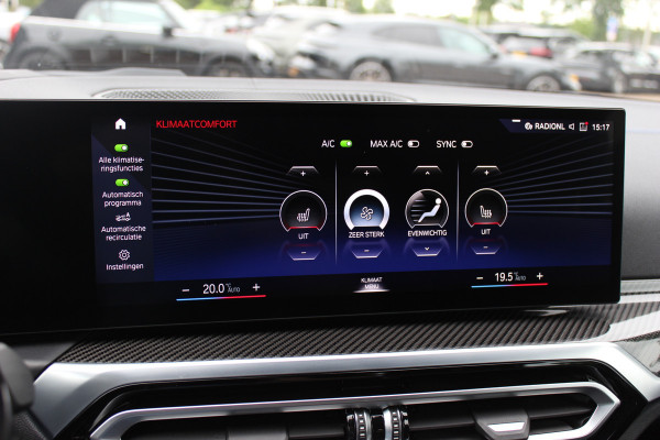 BMW i4 M50 High Executive 84 kWh / SoH 96,6% / 360Camera / Head-up / Leder / Harman Kardon / Carbon intr.+extr. / 19'' / CarPlay / Stoelverwarming / Dodehoek / DAB / Cruise Control Adaptief