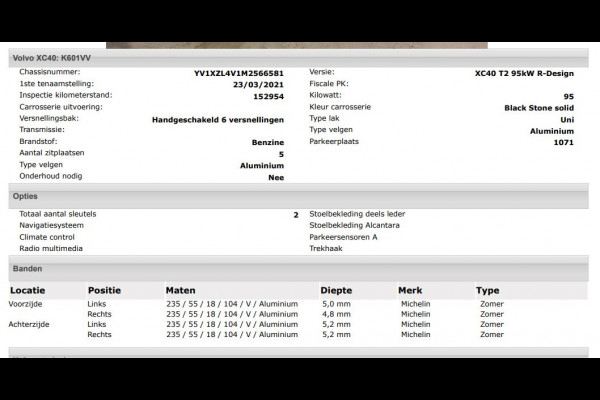 Volvo XC40 1.5 T2 130PK R-Design / Trekhaak / 1/2 Leder / Airco-ecc./ Navigatie / Stoelverwarming / Pdc./