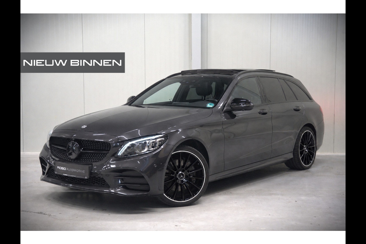 Mercedes-Benz C-Klasse Estate 300 e Business Solution AMG | Panoramadak | Stoelverwarming | 360 Camera | Dodehoekdetectie | Cruise Control | Apple Carplay | Navigatie | Trekhaak | DAB | Ambiance Verlichting | Multibeam