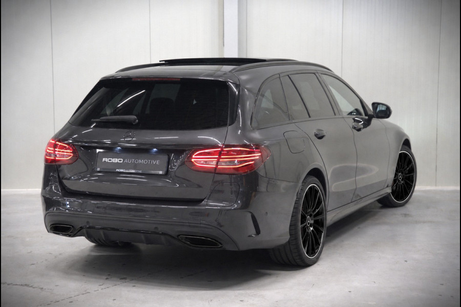 Mercedes-Benz C-Klasse Estate 300 e Business Solution AMG | Panoramadak | Stoelverwarming | 360 Camera | Dodehoekdetectie | Cruise Control | Apple Carplay | Navigatie | Trekhaak | DAB | Ambiance Verlichting | Multibeam