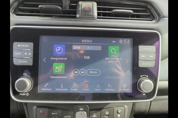 Nissan Leaf e+ N-Connecta 62kWh Adap.Cruise Warmtepomp Leder+Verwarmd 360°Camera Ecc Stuurverwarming Navi Apple Carplay/Android Auto Lmv Privacy Glas Isofix DAB Bluetooth Led Dodehoekdetectie 1e Eigenaar Origineel Nederlandse Auto