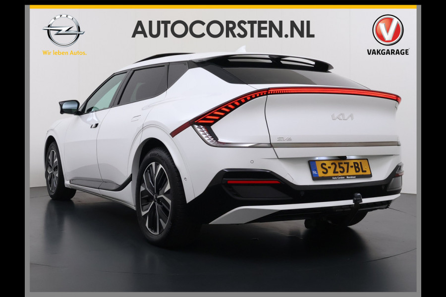 Kia Ev6 GT-Line 77.4kWh Warmtepomp Trekhaak Panoramadak Head-Up Display Meridian®-Audio Stoelkoeling+Verwarming Elek.Stoelen+Memory 360° Apple Carplay Android Auto Privacy Glas Lmv Led DAB Isofix Draadloze lader Dealeronderhouden Origineel Nederlandse Auto 1e Eigenaar