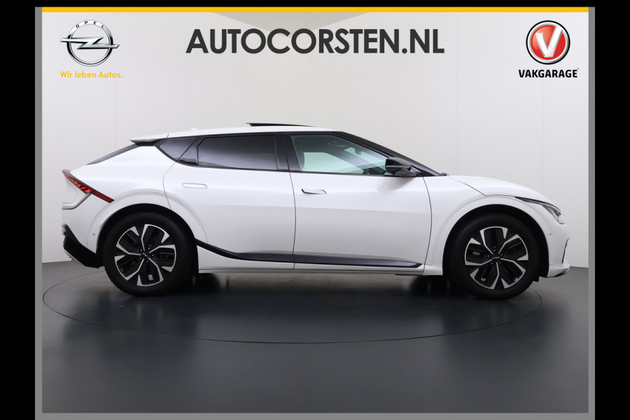 Kia Ev6 GT-Line 77.4kWh Warmtepomp Trekhaak Panoramadak Head-Up Display Meridian®-Audio Stoelkoeling+Verwarming Elek.Stoelen+Memory 360° Apple Carplay Android Auto Privacy Glas Lmv Led DAB Isofix Draadloze lader Dealeronderhouden Origineel Nederlandse Auto 1e Eigenaar