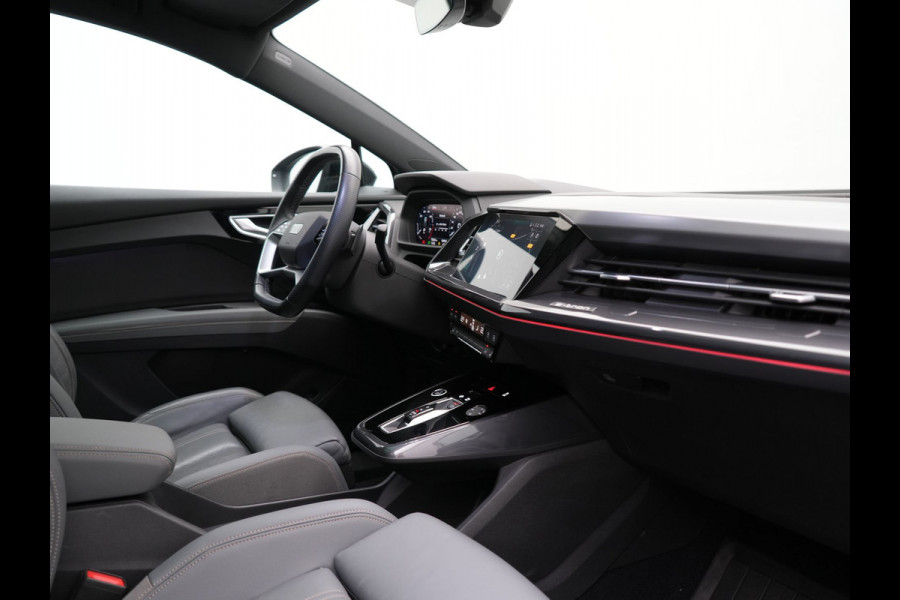 Audi Q4 e-tron 50 Quattro Edition One 2x S Line 77 kWh 300pk Dealer O.H. | Panodak | Head Up | Adaptive Cruise | Matrix LED | Camera | Lederen Sportstoelen Memory & Verwarmd | Keyless | Apple Carplay | Blis | DAB | 21"L.M |