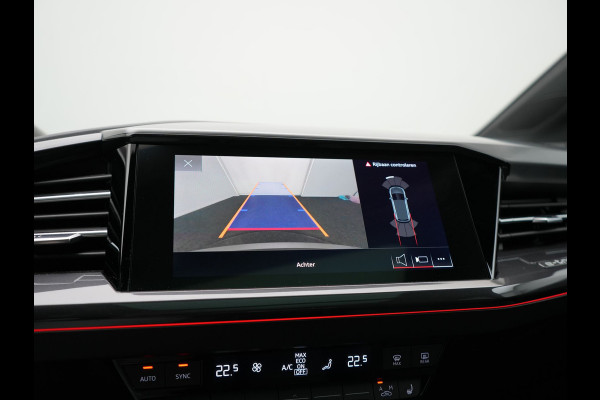 Audi Q4 e-tron 50 Quattro Edition One 2x S Line 77 kWh 300pk Dealer O.H. | Panodak | Head Up | Adaptive Cruise | Matrix LED | Camera | Lederen Sportstoelen Memory & Verwarmd | Keyless | Apple Carplay | Blis | DAB | 21"L.M |