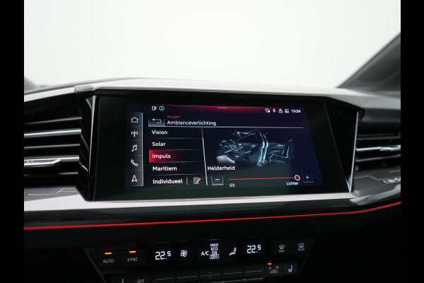 Audi Q4 e-tron 50 Quattro Edition One 2x S Line 77 kWh 300pk Dealer O.H. | Panodak | Head Up | Adaptive Cruise | Matrix LED | Camera | Lederen Sportstoelen Memory & Verwarmd | Keyless | Apple Carplay | Blis | DAB | 21"L.M |