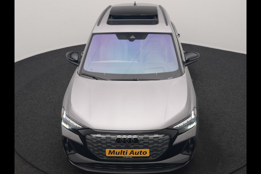 Audi Q4 e-tron 50 Quattro Edition One 2x S Line 77 kWh 300pk Dealer O.H. | Panodak | Head Up | Adaptive Cruise | Matrix LED | Camera | Lederen Sportstoelen Memory & Verwarmd | Keyless | Apple Carplay | Blis | DAB | 21"L.M |