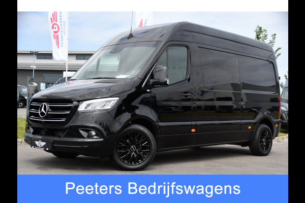 Mercedes-Benz Sprinter 314 2.2 CDI L2H2 Black Edition Full Options! Adaptieve Cruise, Camera, LED, Memory, Standkachel, Stoelverwarming, Trekhaak, Voorruit verwarming, Carplay, 10,5'' Mbux, Uniek!