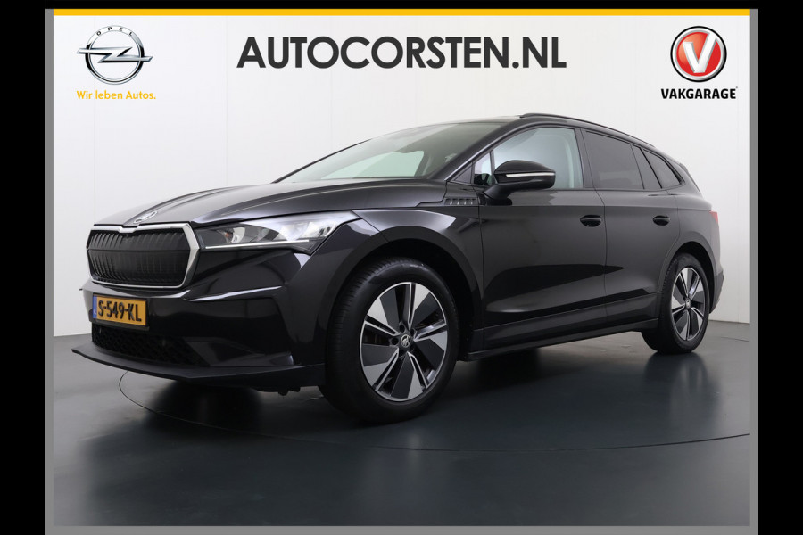 Škoda ENYAQ iV 60 SOH 92% Warmtepomp Panoramadak Adap.Cruise 3-Zone Stoelverwarming Keyless advanced Ecc Pdc Android Auto Apple Carplay Privacy Glas Lmv Led Isofix Lane Assist Verkeersbord herkenning 1e Eigenaar Dealeronderhouden Origineel Nederlandse Auto