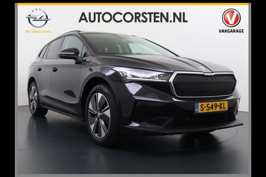 Škoda ENYAQ iV 60 SOH 92% Warmtepomp Panoramadak Adap.Cruise 3-Zone Stoelverwarming Keyless advanced Ecc Pdc Android Auto Apple Carplay Privacy Glas Lmv Led Isofix Lane Assist Verkeersbord herkenning 1e Eigenaar Dealeronderhouden Origineel Nederlandse Auto